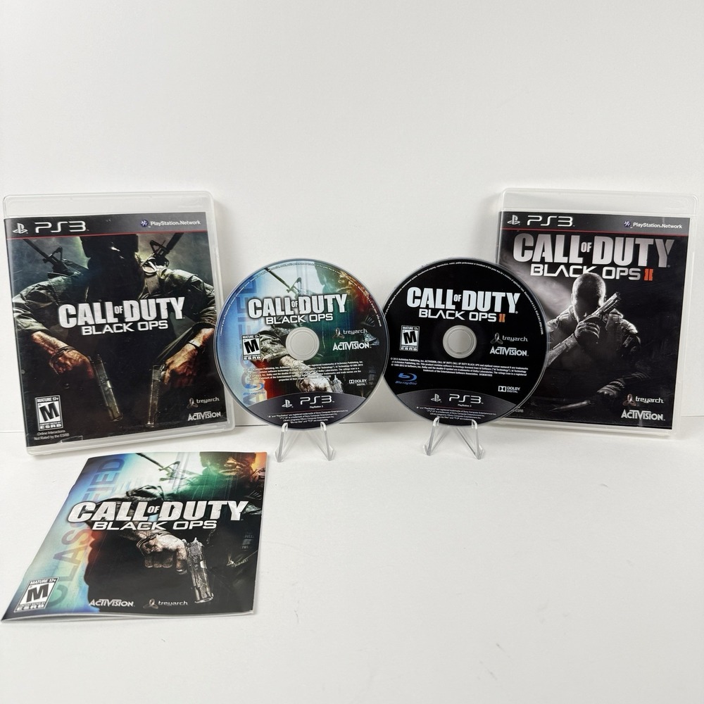 Call of Duty Black Ops 1 & 2 Bundle Lot (Sony Playstation 3, PS3) Tested Working